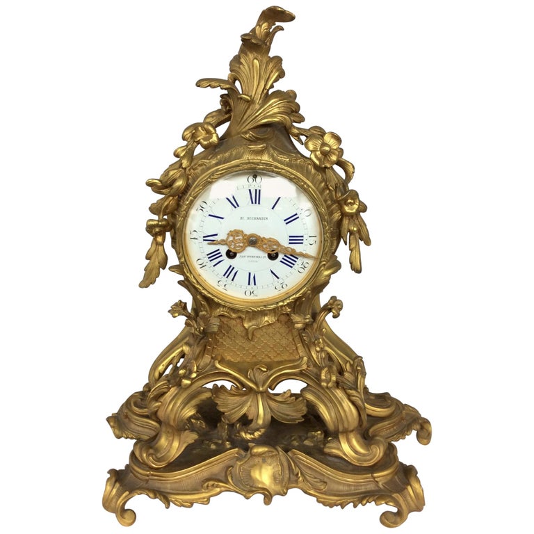 French Louis Xv Rococo Style Ormolu Clock Signed H Richardin For Sale At 1stdibs When herr stroh took to watching the writer from his window opposite hers, frau l. french louis xv rococo style ormolu clock signed h richardin