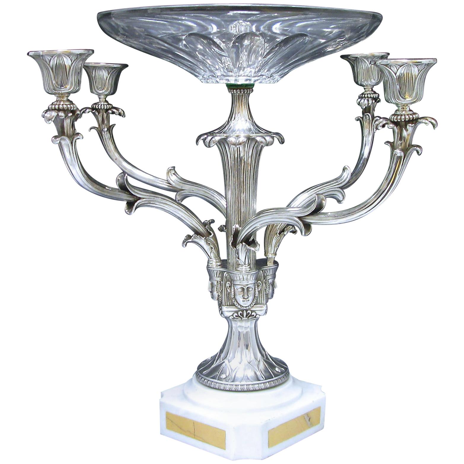 George IV Antique Silver Epergne Centerpiece For Sale