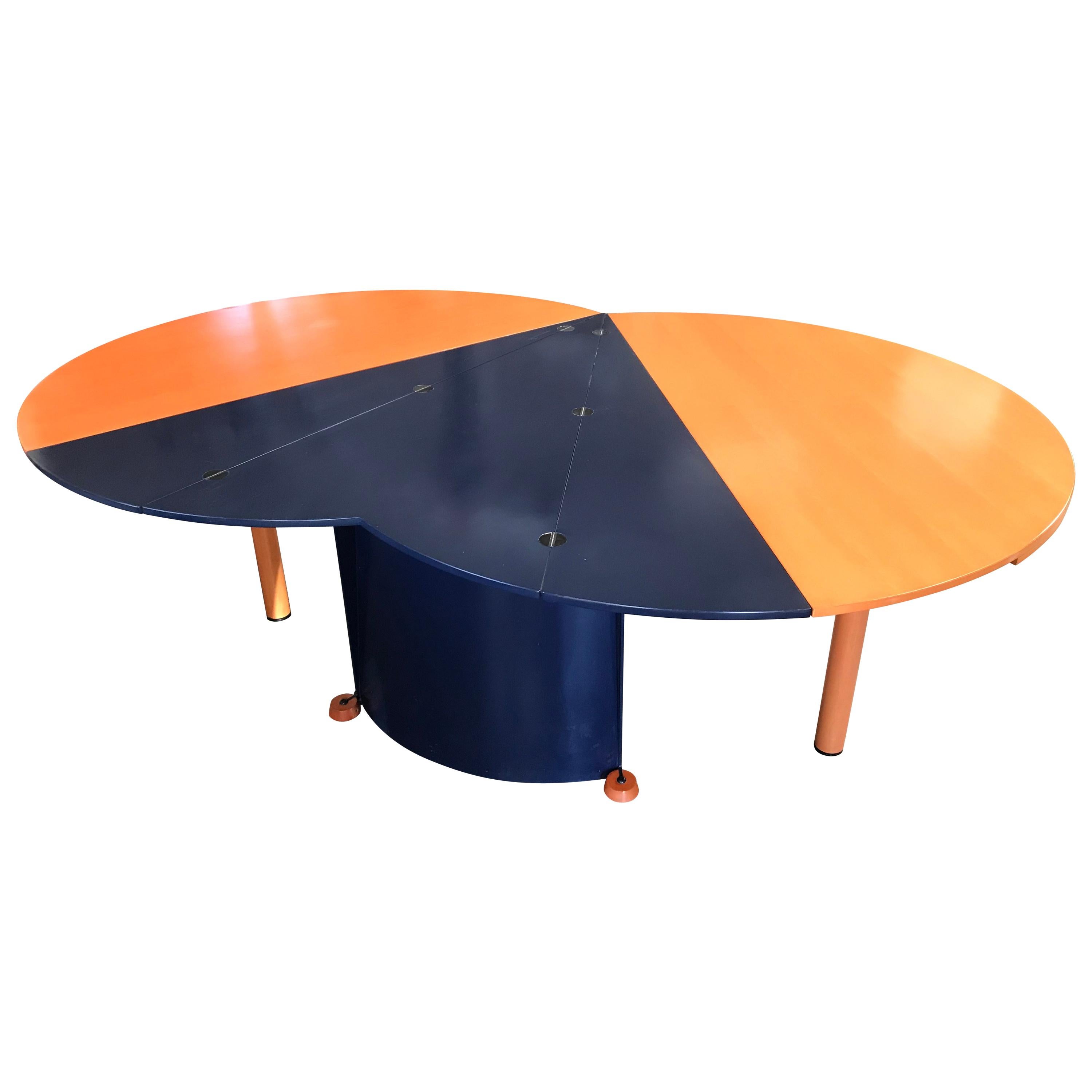Modern Orange and Blue Dining Table by Castelijn