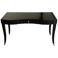 Barbara Barry for Baker Black Lacquered Desk or Vanity