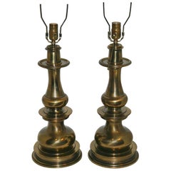 Lampes à balustre bronze