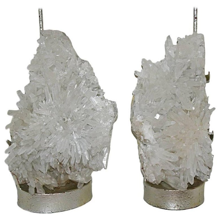 Pair of Quartz Crystal Lamps