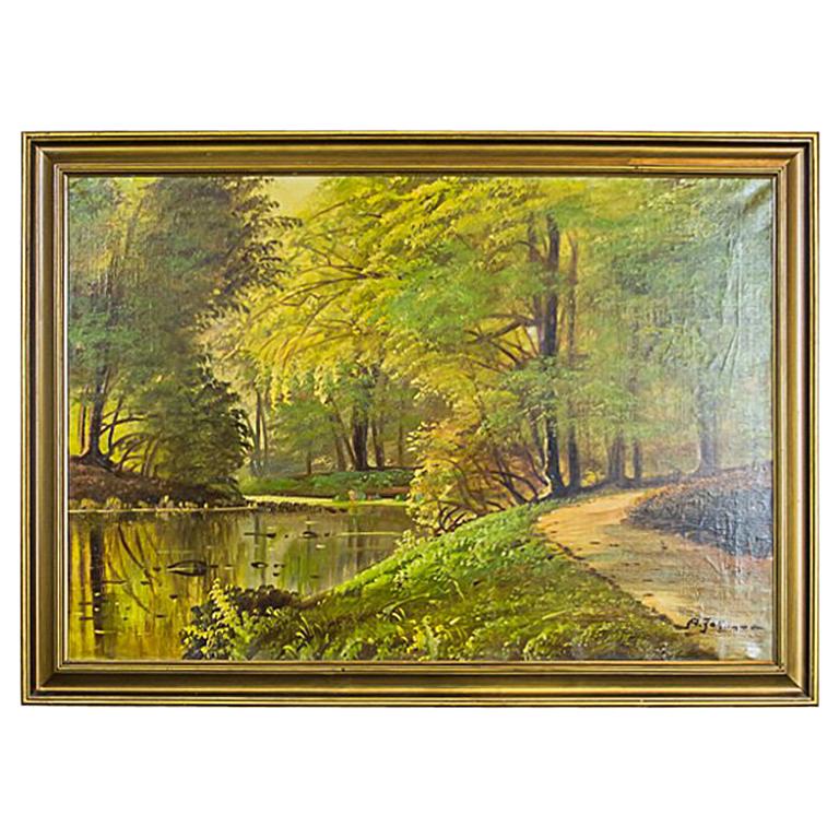 Forestal Landscape, an Oil Painting