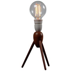 Danish Midcentury Three-Legged Teak Table Lamp