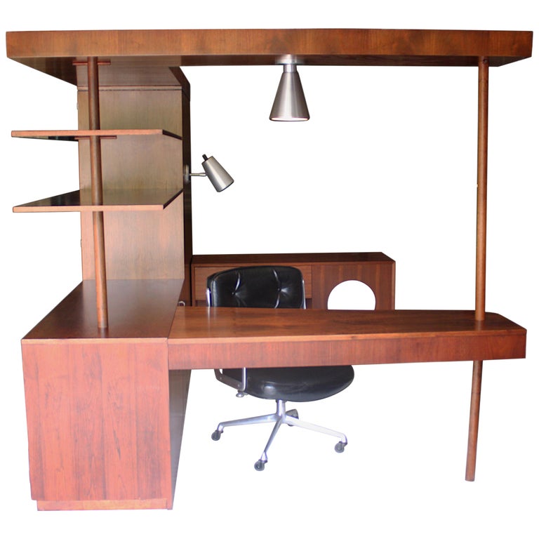 Vintage 1949 Mid Century Modern Custom L Shaped Office Desk By Vintage 1949 Mid Century Modern Custom L Shaped Office Desk By George Nelson For