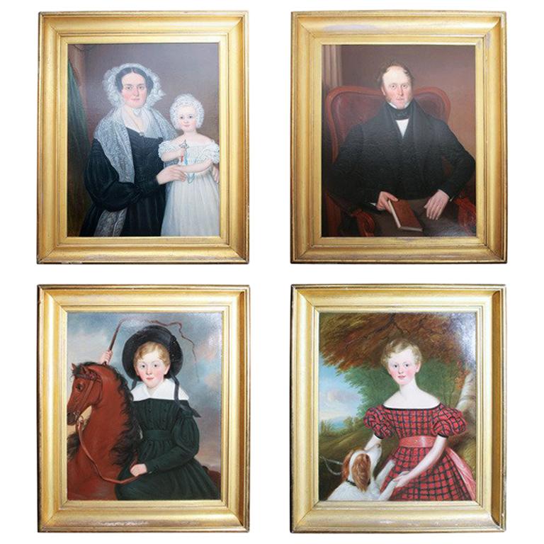 The Tollemache Family Set of Four Oil Paintings