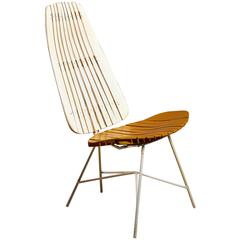 Duo-Tone Slat Lounge Chair by Arthur Umanoff, USA, 1950s 6
