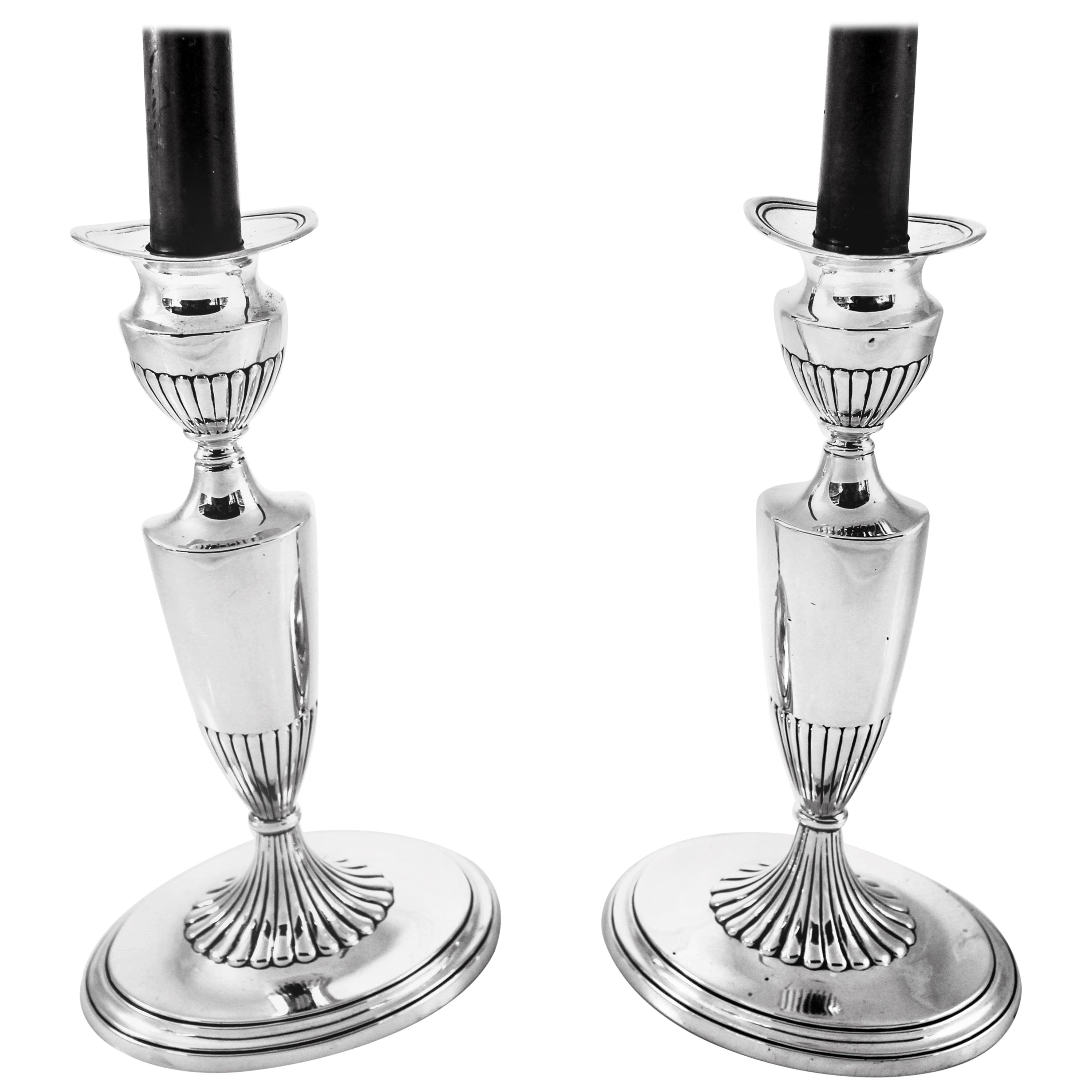 Magnificent Sterling Candlesticks For Sale at 1stDibs