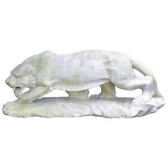 Sculpture of Stalking Tiger in Marble