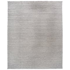 Gray and White Indian Diamonds Rug