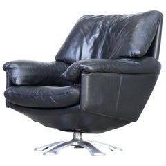 1980s Axel Enthoven ‘Model 200’ Black Leather Fauteuil for Leolux