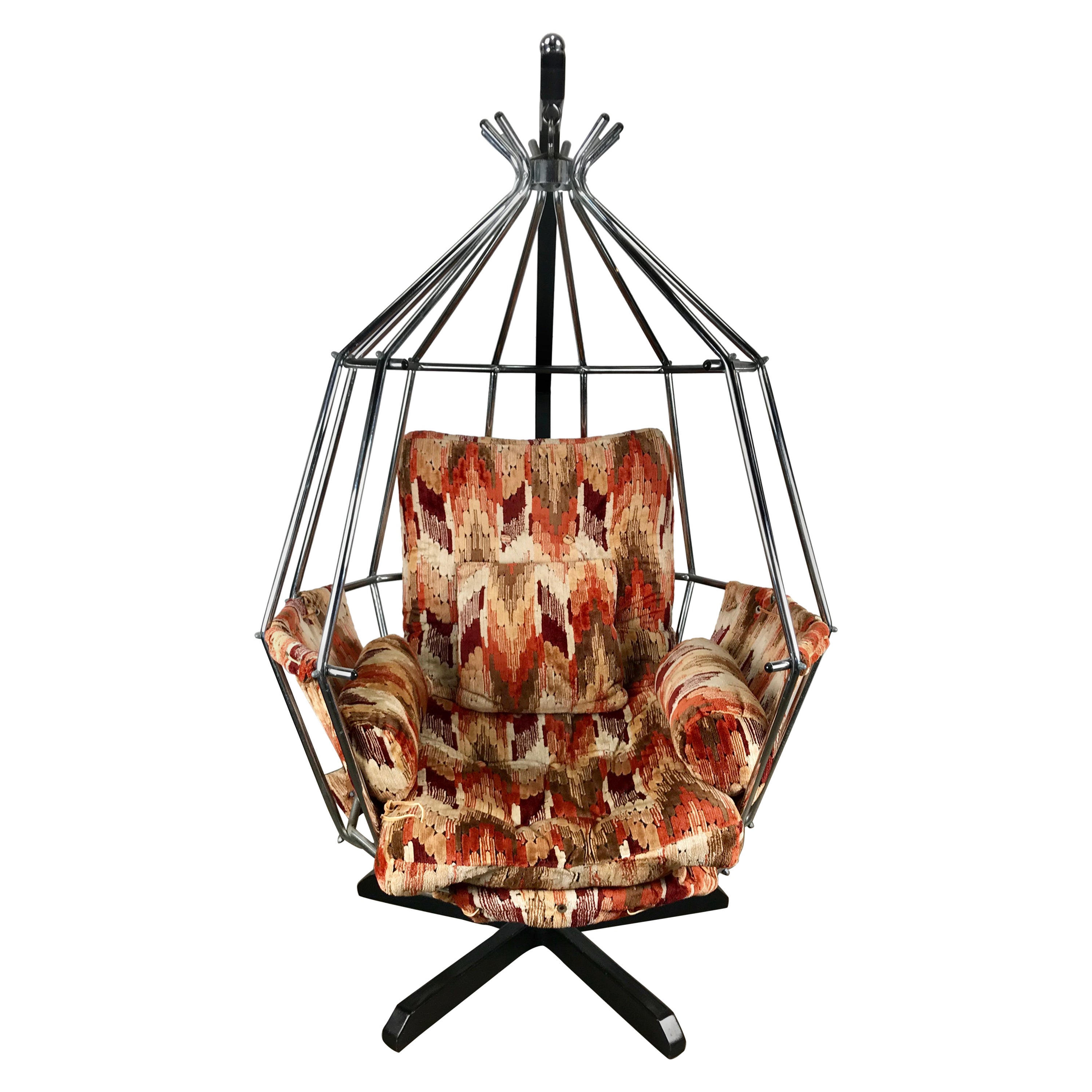 Fabulous Ib Arberg Hanging Parrot MidCentury Modern Birdcage Chair For