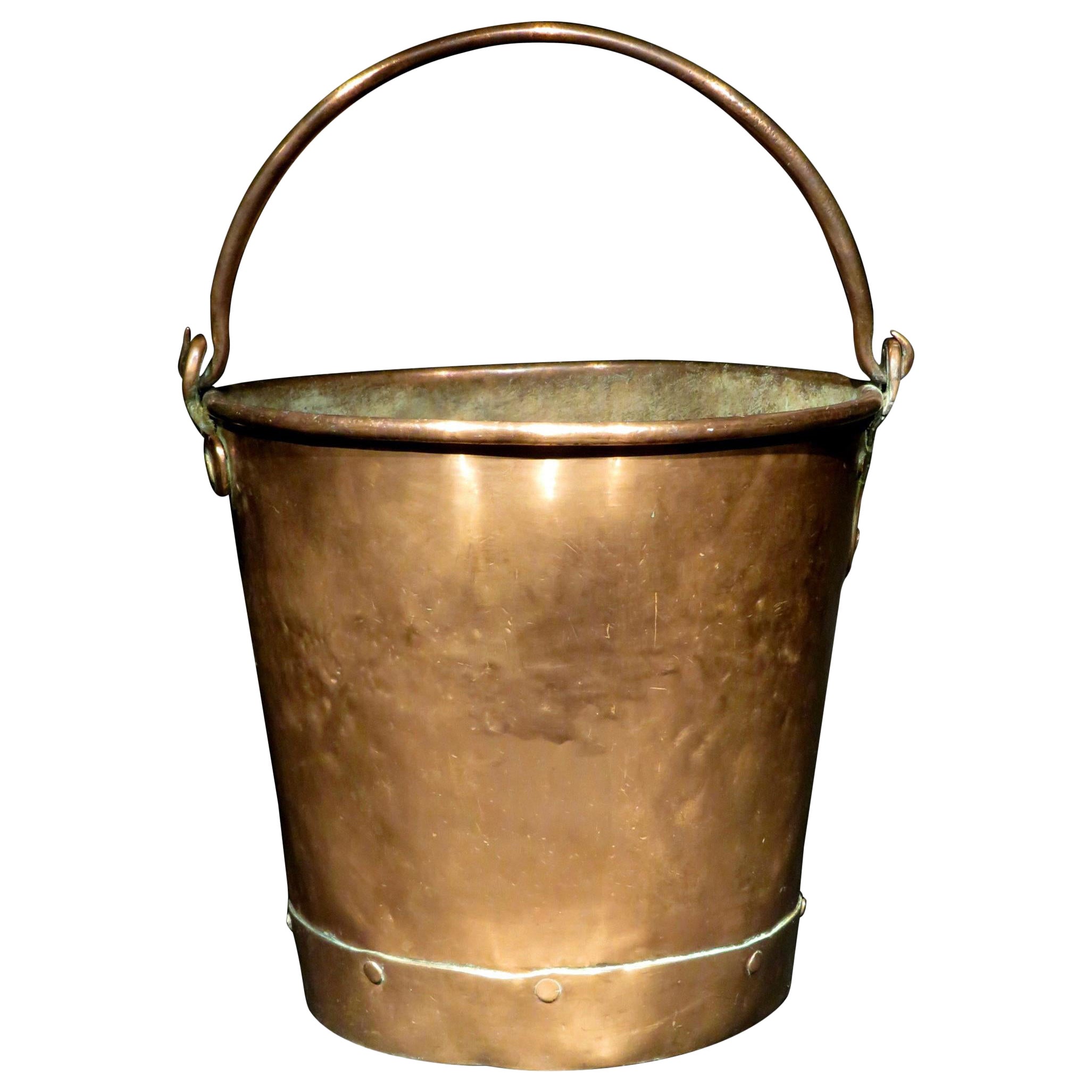 Early 19th Century Copper Clad Miners Bucket, U.K. Circa 1820 For Sale
