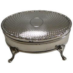Handsome English Edwardian Jewelry Box by Synyer & Beddoes, 1910