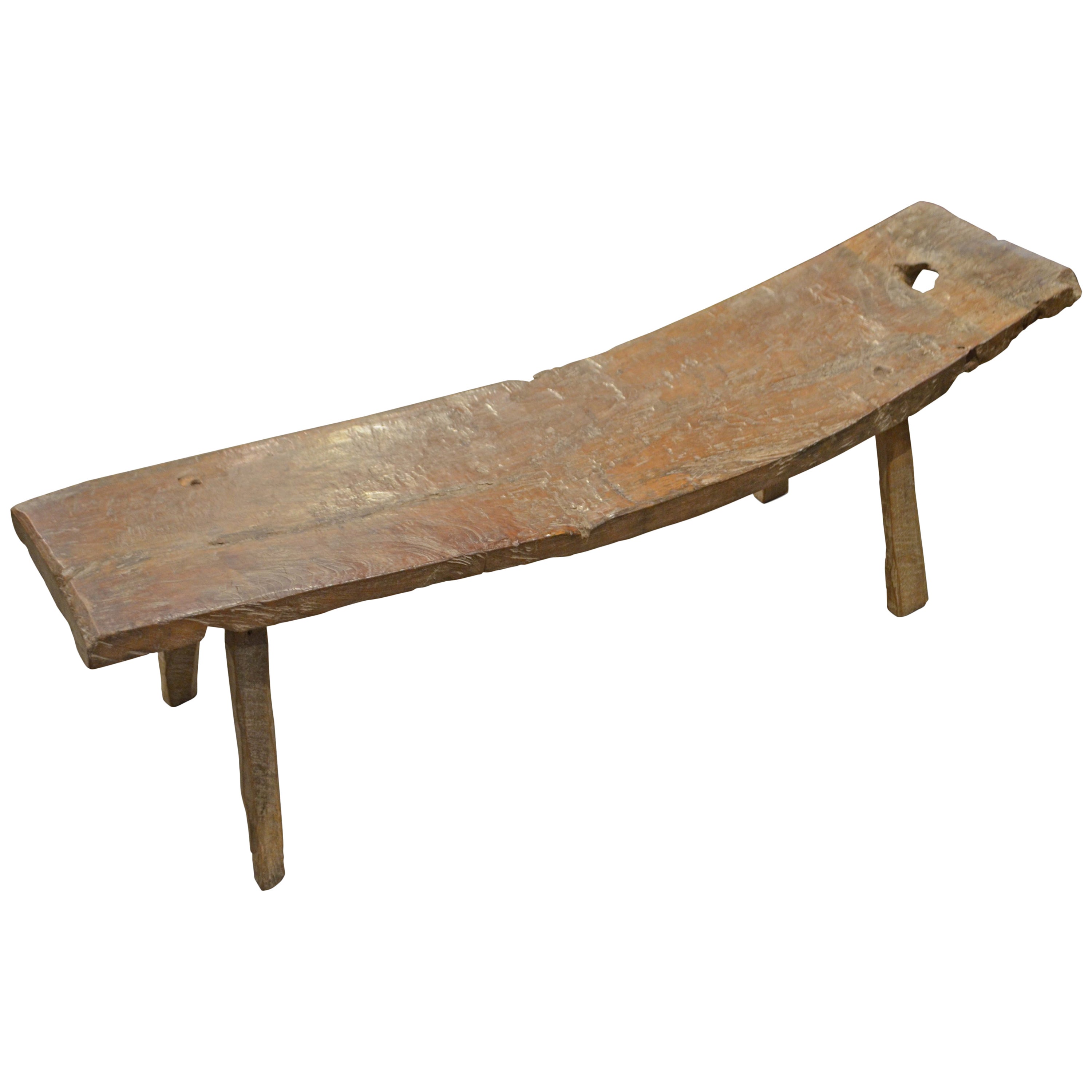 Andrianna Shamaris Antique Teak Wood Bench at 1stDibs