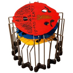 2007 Signed Set of Triple Play Coloured Side Tables by Gaetano Pesce