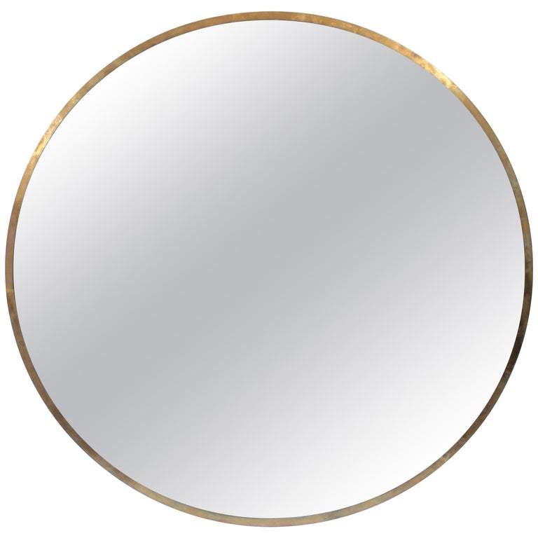 Large Round Bronze Mirror For At 1stdibs Large Round Bronze Mirror For