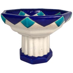 Art Deco Period Ceramic Compote by Boch Freres