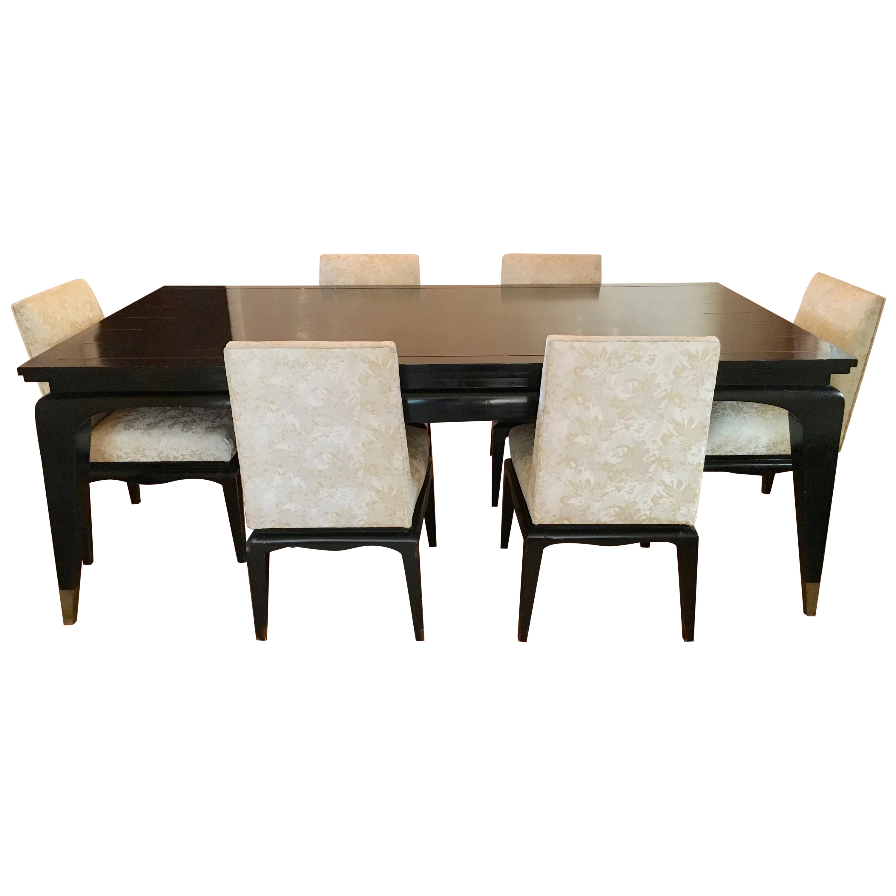 Modernist Teak Dining Table with 12 Matching Chairs For Sale at 1stDibs