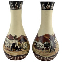 Paire de vases Ve Ciboure de Richard Le Corrone:: fin des années 1940