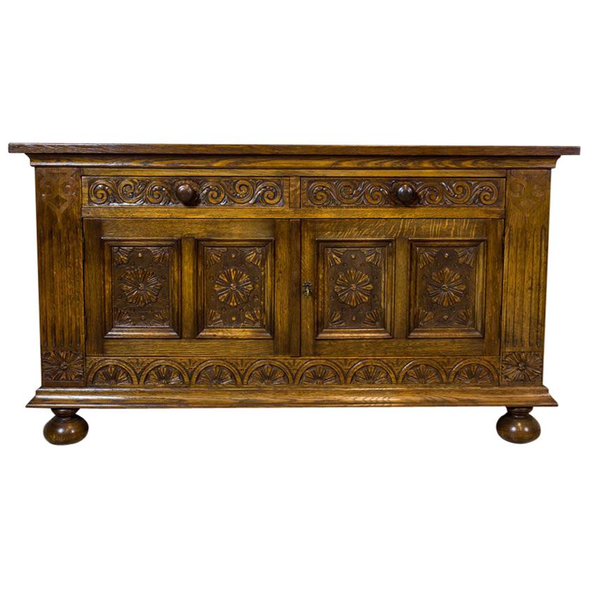 19th Century Neo-Renaissance Oak Cabinet or Sideboard