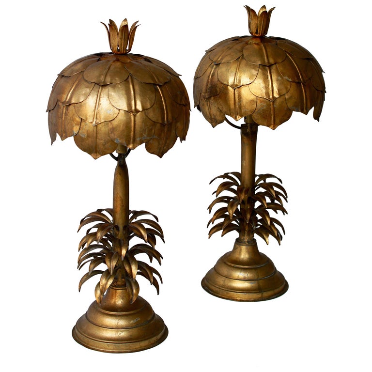Gilt Metal Palm Tree Lamp For At 1stdibs Gilt Metal Palm Tree Lamp For