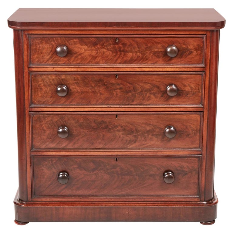 Outstanding Quality Antique Mahogany Inlaid Chest of Drawers For Sale