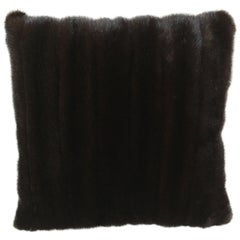 Luxurious Blacklama Mink Throw Pillows