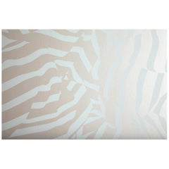 Folded Paper Wallpaper with Light Blue and Pearlescent White Hues