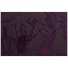 Levante Pressed Grape Monochromatic Marble Wallpaper with Shades of Purple Inks