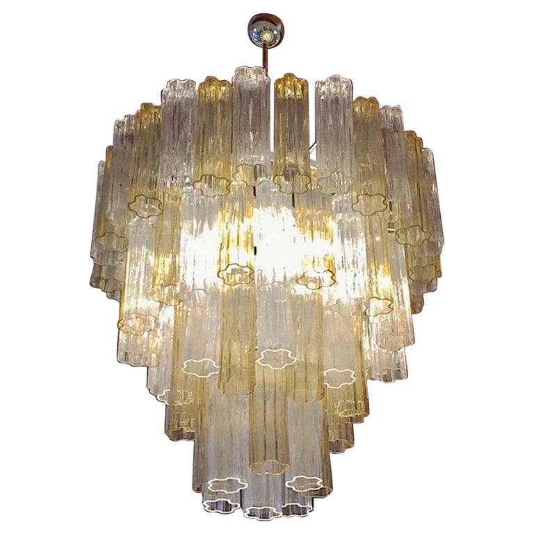 Italian Contemporary Amber And Crystal Clear Murano Glass Tronchi Star Chandelier For At 1stdibs Italian Contemporary Amber And Crystal, Contemporary Amber Glass Chandeliers