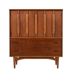 Kroehler Mid-Century Modern Eiche und Nussbaum Gentleman's Chest Dresser