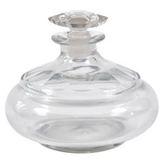 Midcentury Italian cut glass perfume bottle, decanter or vanity accessory, 1950s