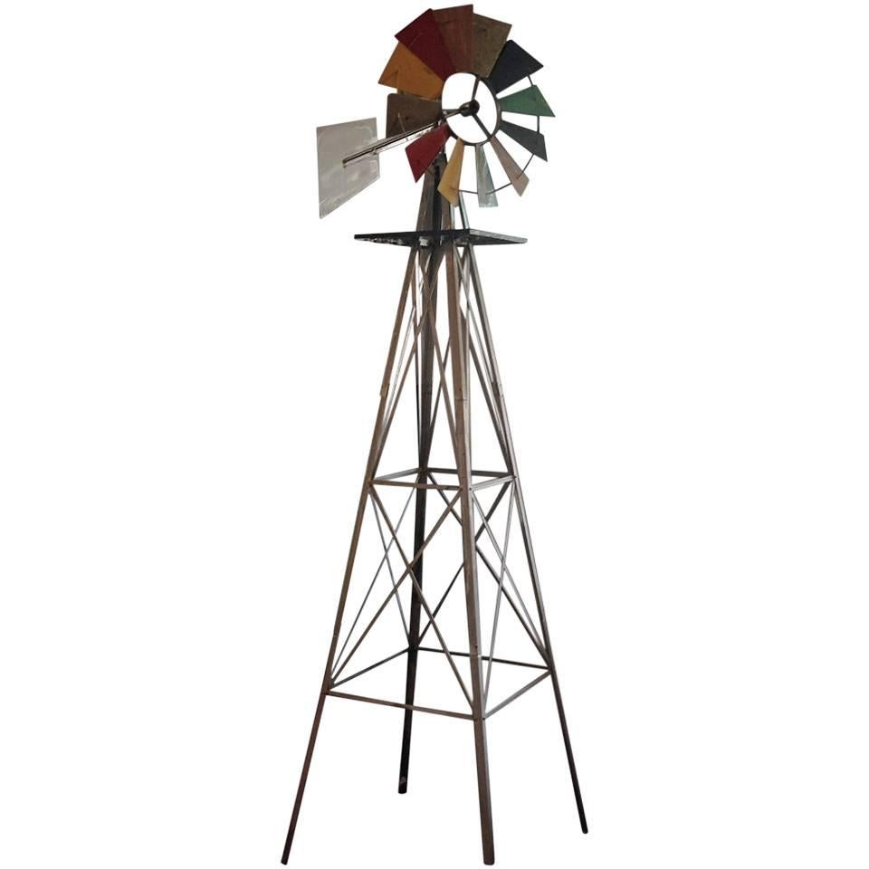 Folk Art Windmill Sculpture For Sale
