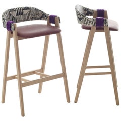 Mathilda Bar or Counter Stool by Patricia Urquiola for Moroso in Ash or Oak