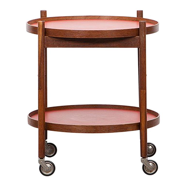 1950s Teak and Laminate Serving Cart by Hans Bolling