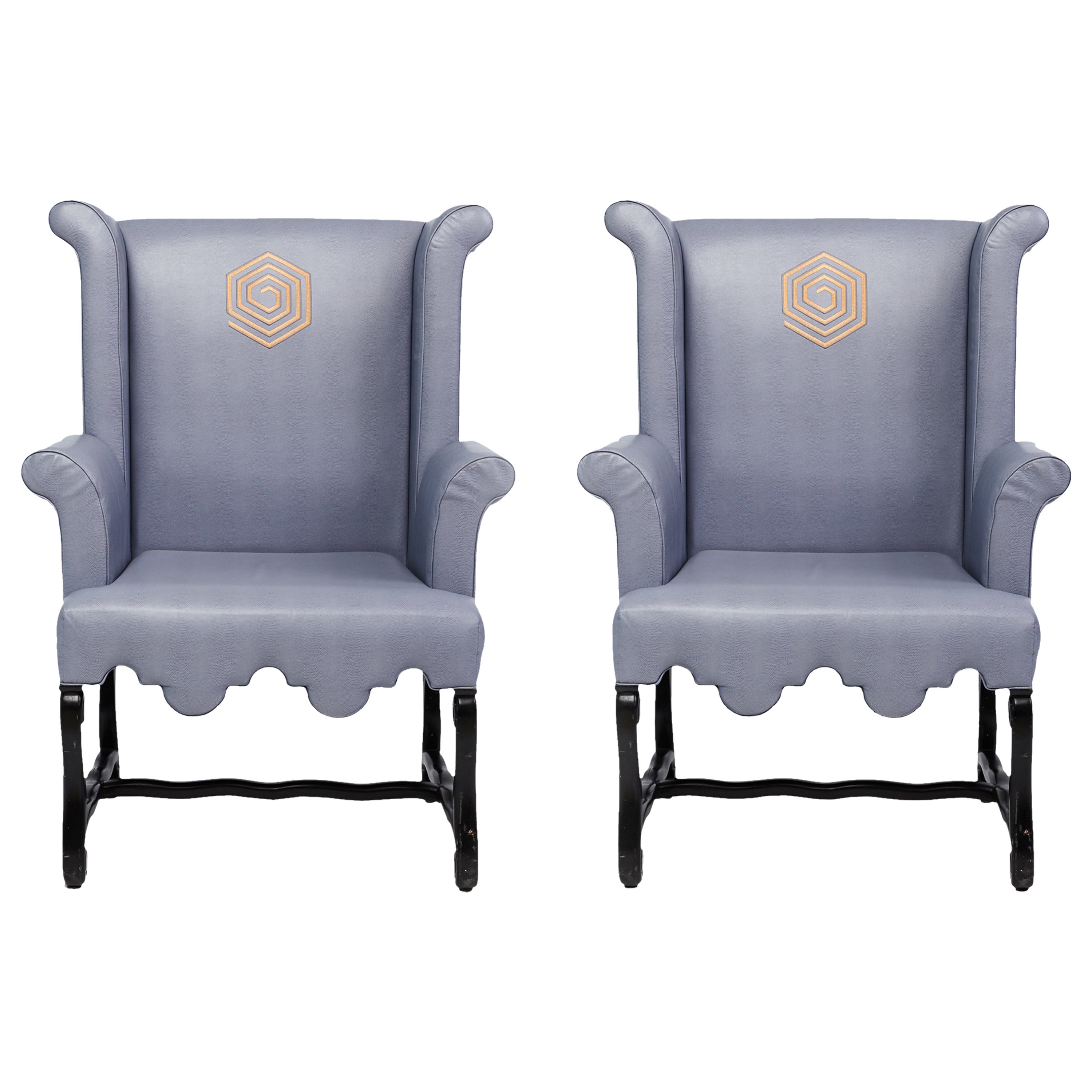 Custom Wingback Chairs By Kelly Wearstler Designed For The Viceroy Custom Wingback Chairs By Kelly Wearstler Designed For The Viceroy Miami At 1stdibs