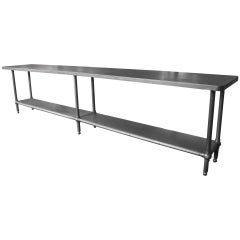 Used 12' Ball Joint & Steel Industrial Console Table