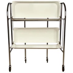 Vintage Bremshey & Co Dinett Folding Chrome Serving Trolley, 1950s