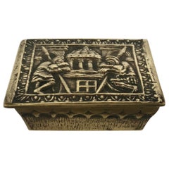 Used Max Le Verrier French Art Deco Bronze Jewelry Box 