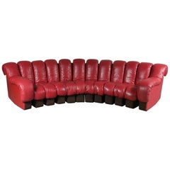 Used De Sede DS-600 Sofa in Red Leather, Switzerland, 1960