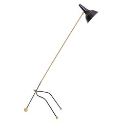 Italian Floor Lamp, Adjustable Height with Articulated Shade