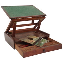 Antique 19th Century Traveling Paint Box and Easel from the Estate of Bunny Mellon