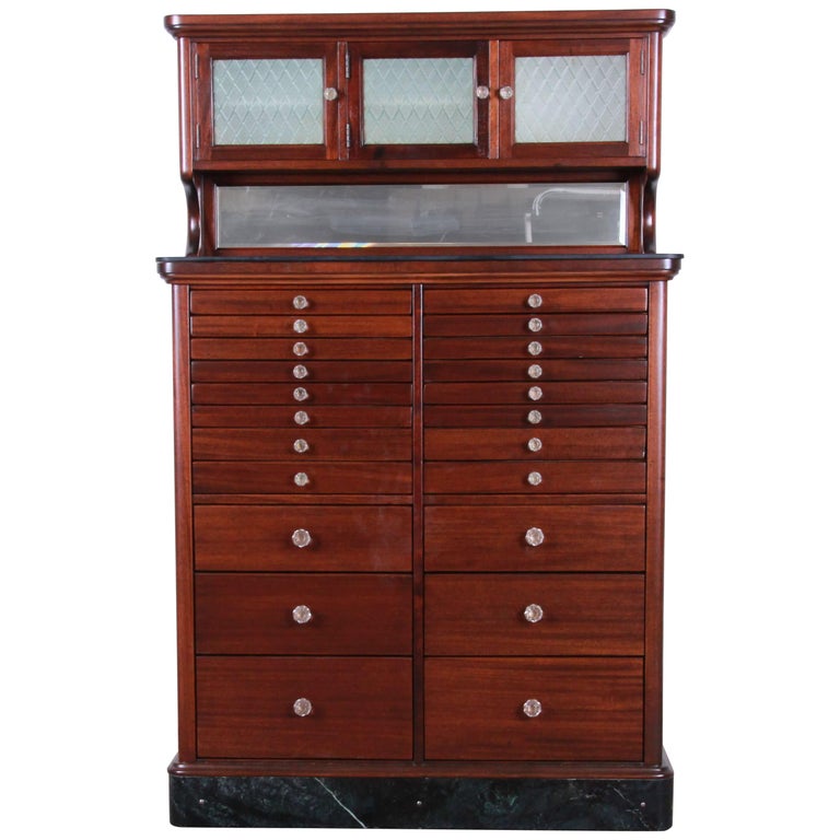 Exceptional Antique 22-Drawer Mahogany Dental Cabinet, 1929 For Sale Exceptional Antique 22-Drawer Mahogany Dental Cabinet, 1929 For Sale - Exceptional Antique 22-Drawer Mahogany Dental Cabinet, 1929 For Sale