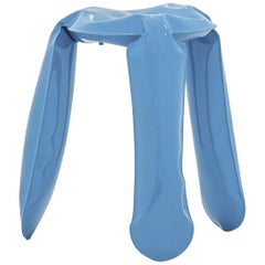 Plopp Stool Blue, Stainless Steel ‘Mini’