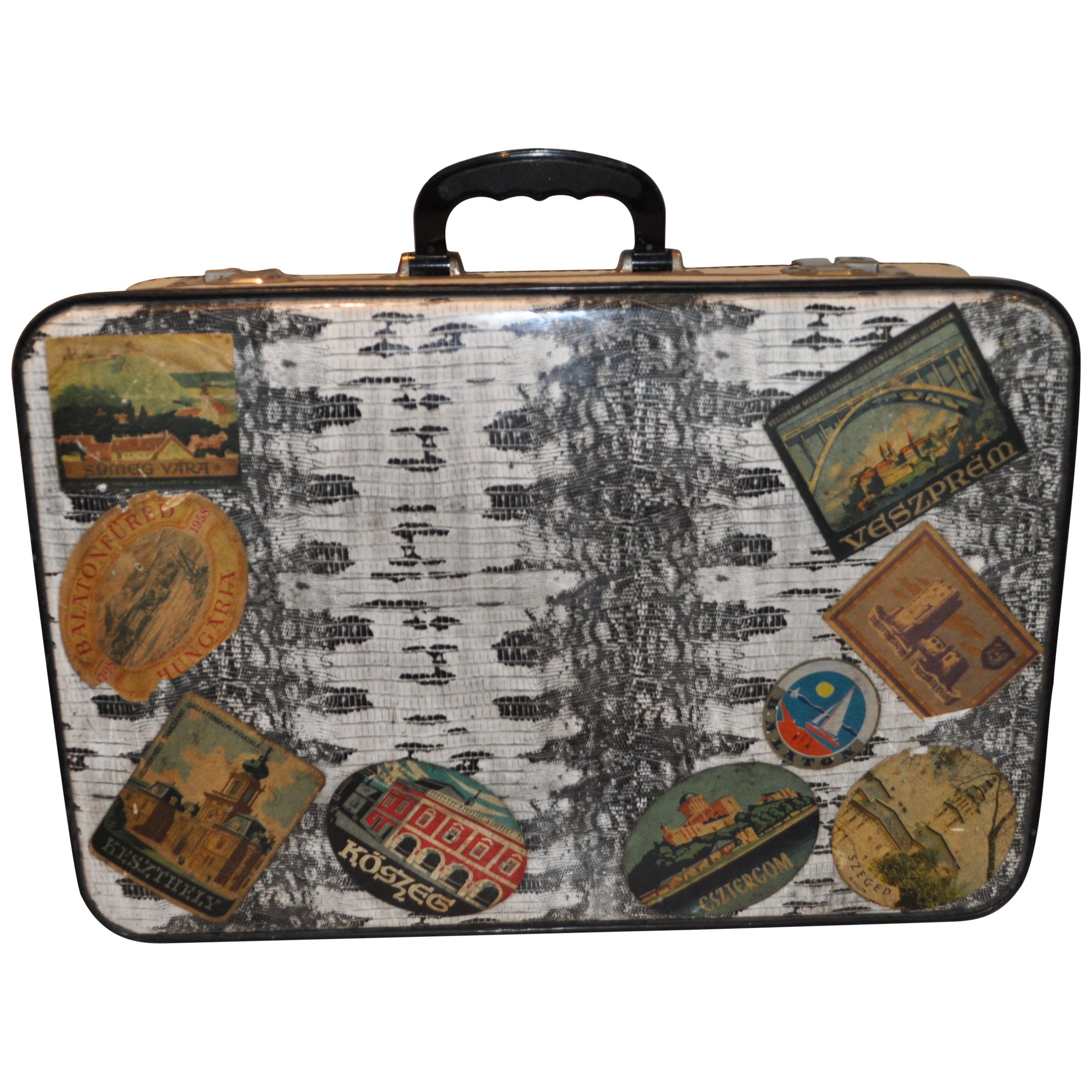 Midcentury Very Unique Vintage Suitcase, 1960s For Sale