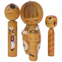 Vintage Japanese Kokeshi Dolls