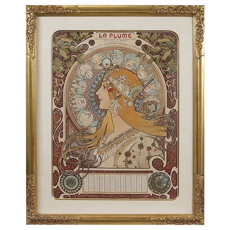 Mucha Cognac Bisquit Advertising Lady Flowers Vintage Poster Repro FREE SHIPPING