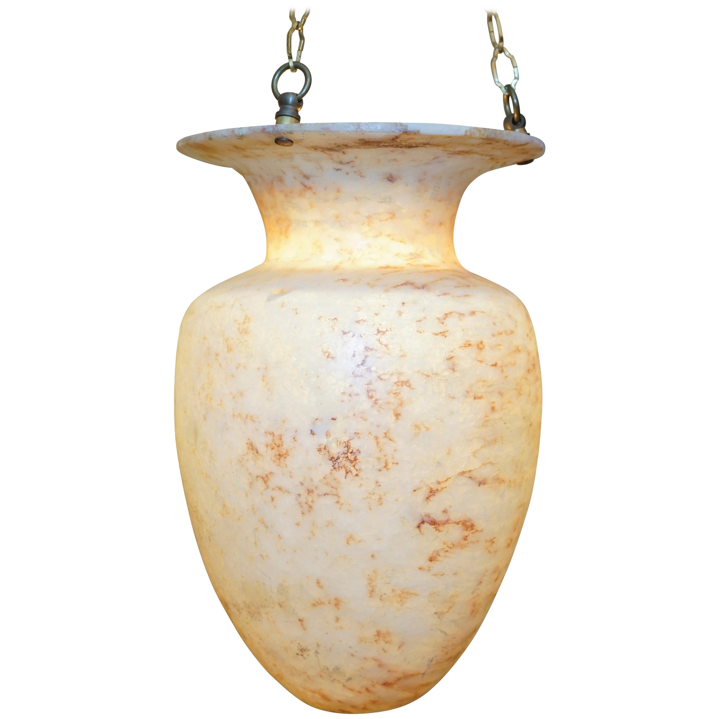 Classical Urn Alabaster Light Fixture