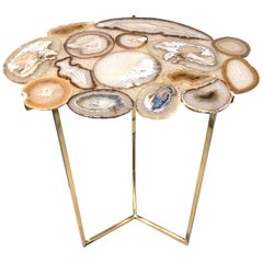 Unique Agate Stones Mosaic Coffee Table